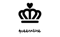 a black and white image of a crown with a heart in it